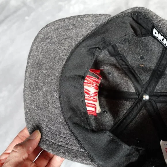 Vintage DKNY Donna Karan Strap Back Hat Cap Mens Large Wool Made In USA 90s - Picture 5 of 6